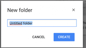 nhập tên thư mục