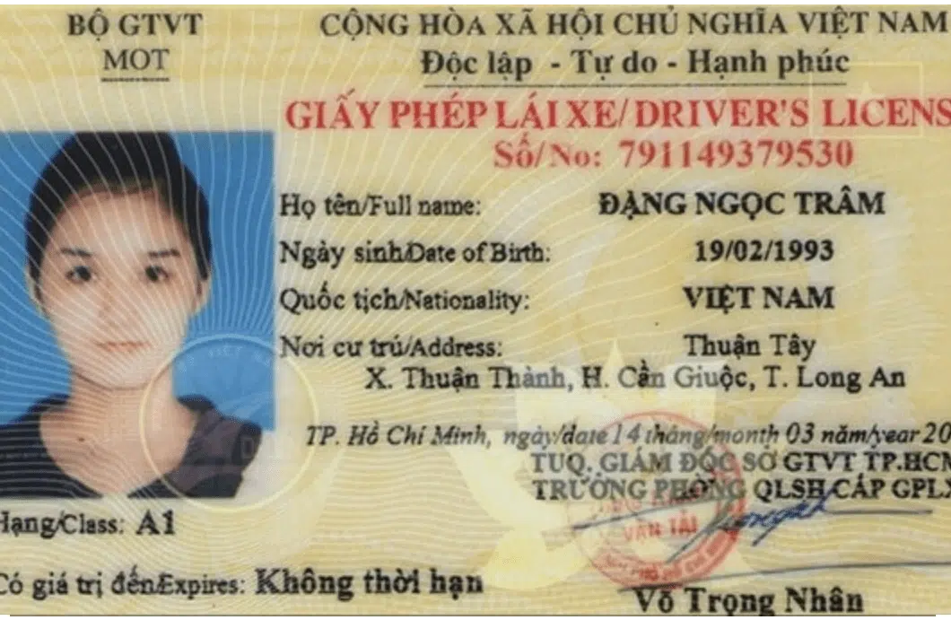 cỡ in ảnh bằng lái xe