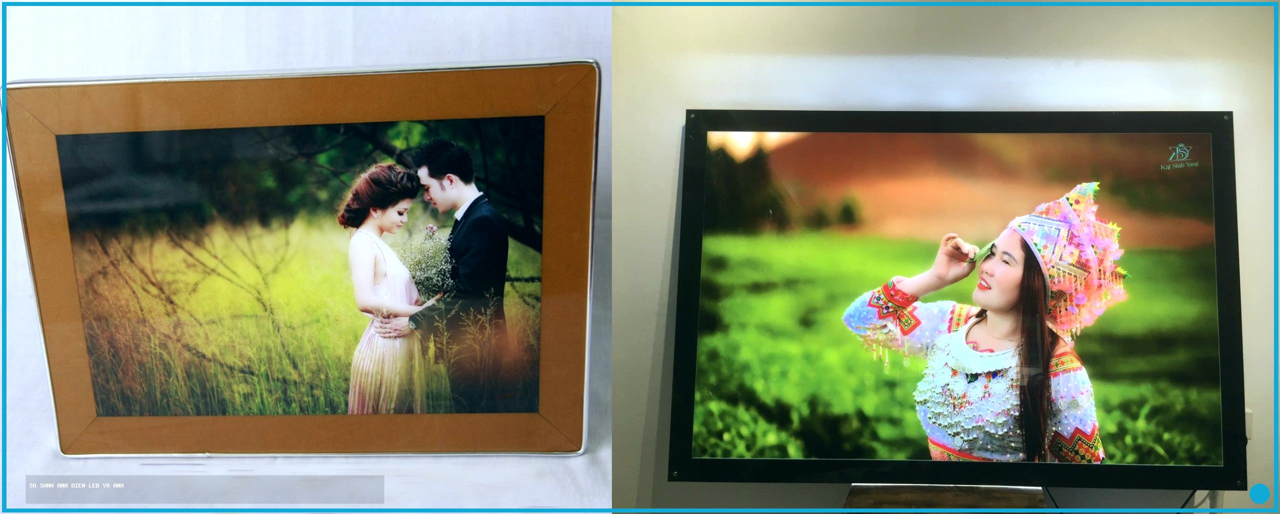 so sánh ảnh điện led và ảnh mica thường - minh hoa bien the 1